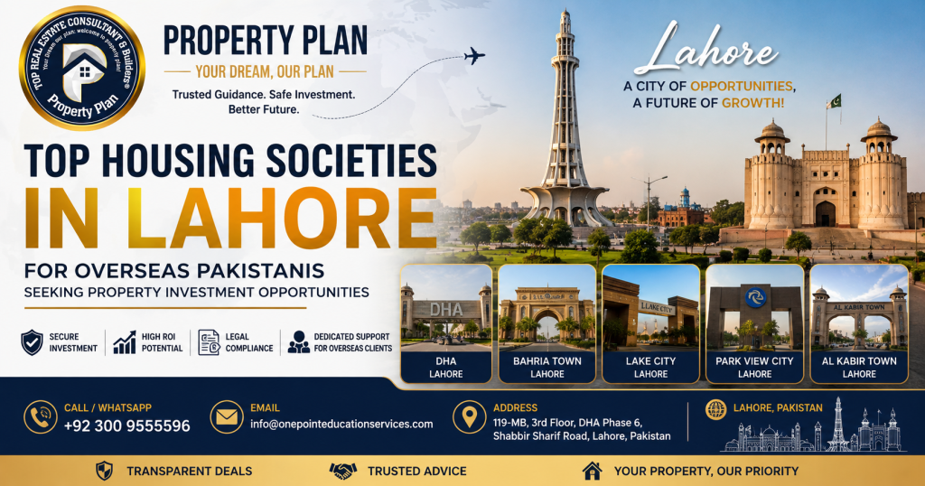 Best Housing Societies in Lahore for Overseas Pakistanis