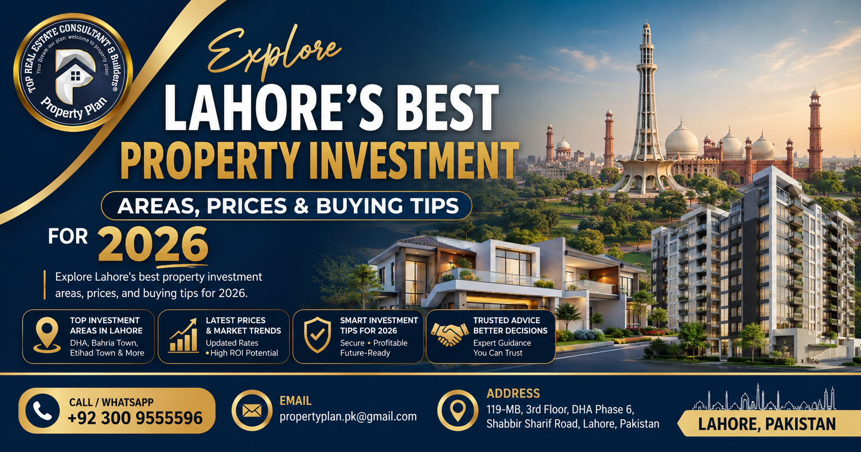 Best areas to buy property in Lahore in 2026 with prices and investment tips