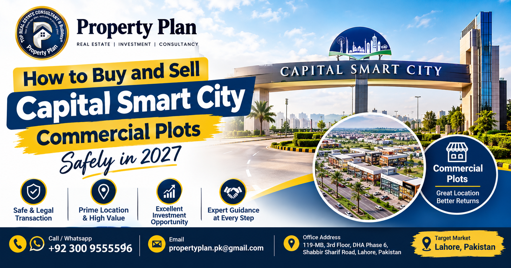 Guide to buying and selling commercial plots in Capital Smart City safely in 2027